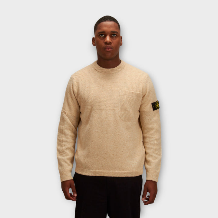 Stone Island 562B1 Pocket Knit In Sand