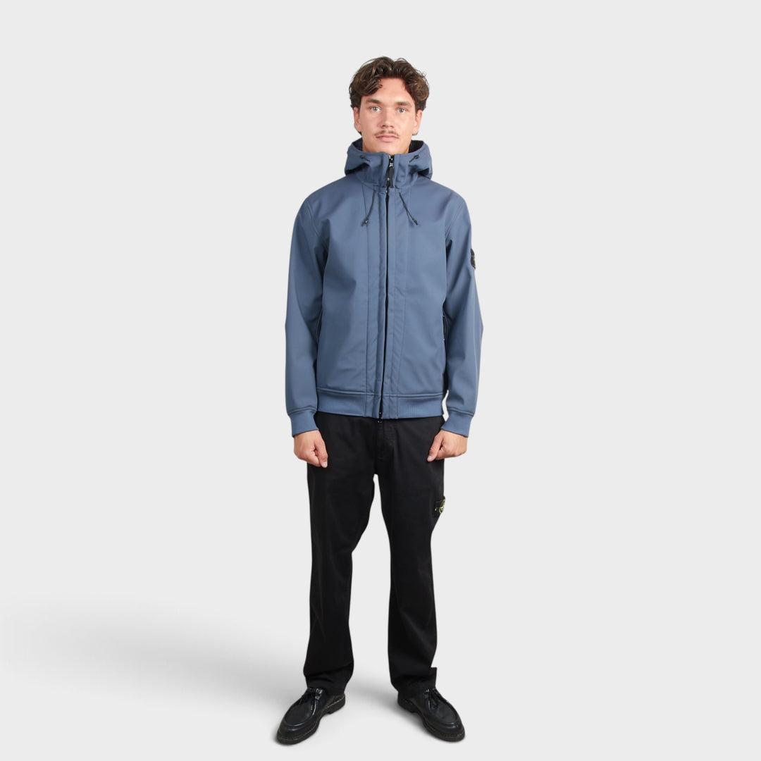 Stone Island Soft Shell-R E.Dye Technology Jakke i Blue