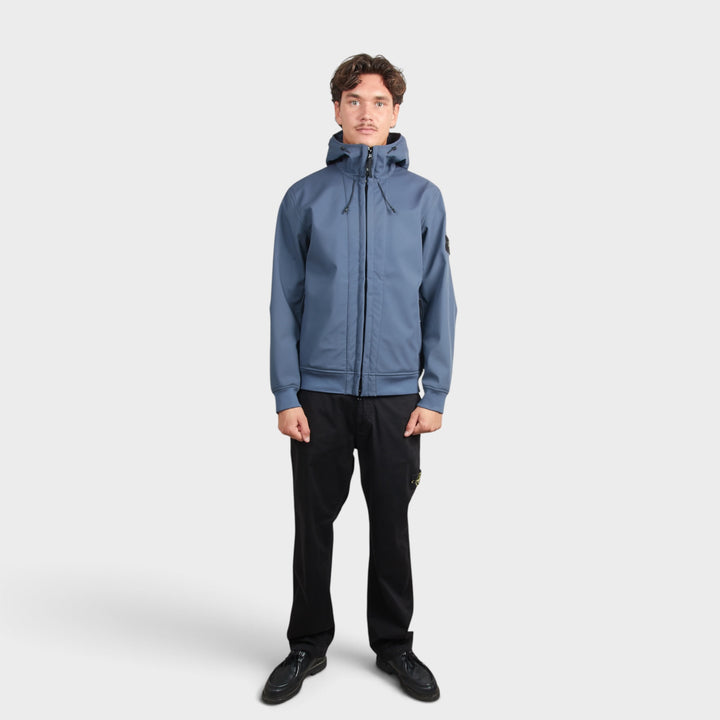 Stone Island Soft Shell-R E.Dye Technology Jakke i Blue