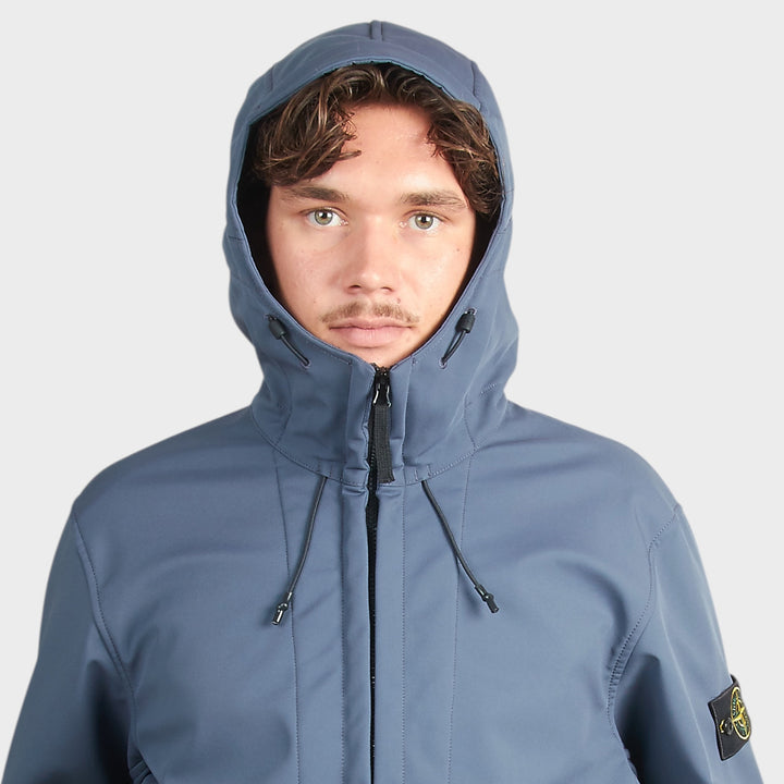 Stone Island Soft Shell-R E.Dye Technology Jakke i Blue