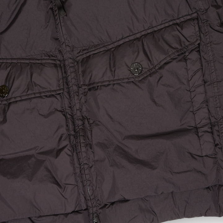 Stone Island teknisk dunjakke med lynlås og hætte