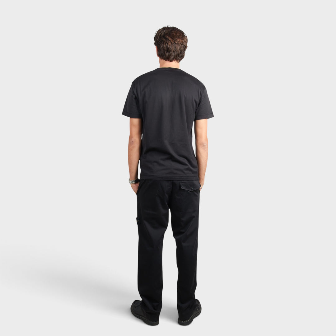 Stone Island Stretch Organic Satin Bukser i Sort