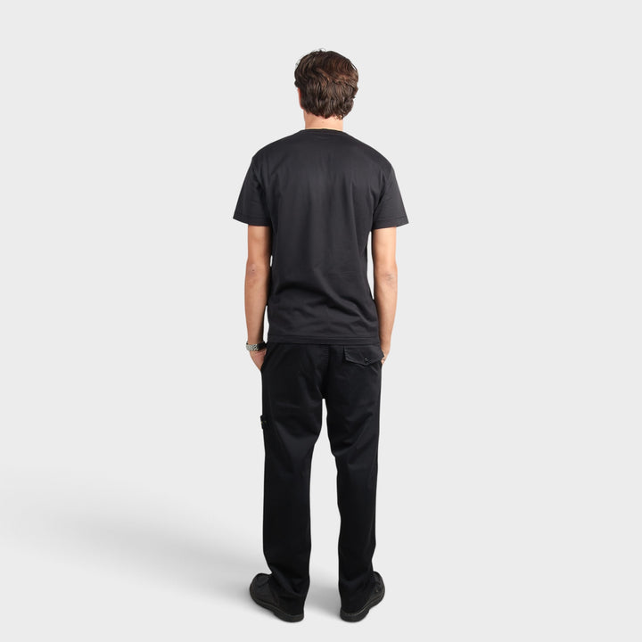 Stone Island Stretch Organic Satin Bukser i Sort