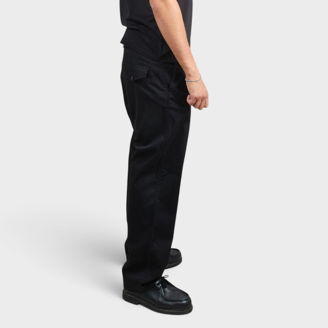 Stone Island Stretch Organic Satin Bukser i Sort