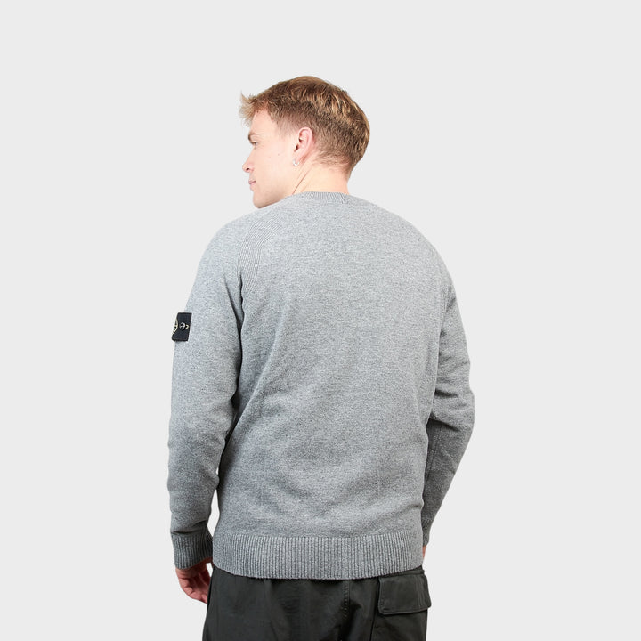 Stone Island strikcardigan i RWS-certificeret Geelong uld