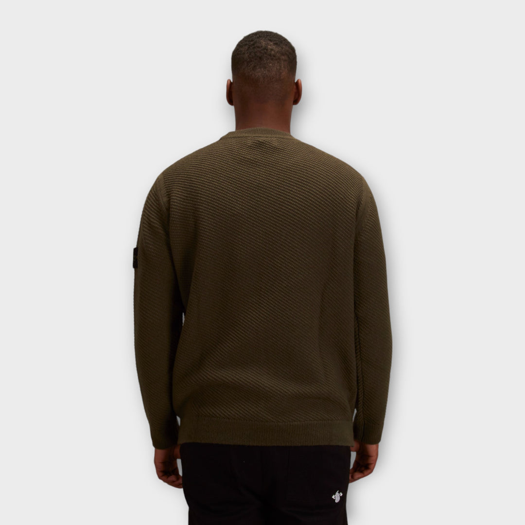 Stone Island 531B6 Crewneck Strik I Grøn