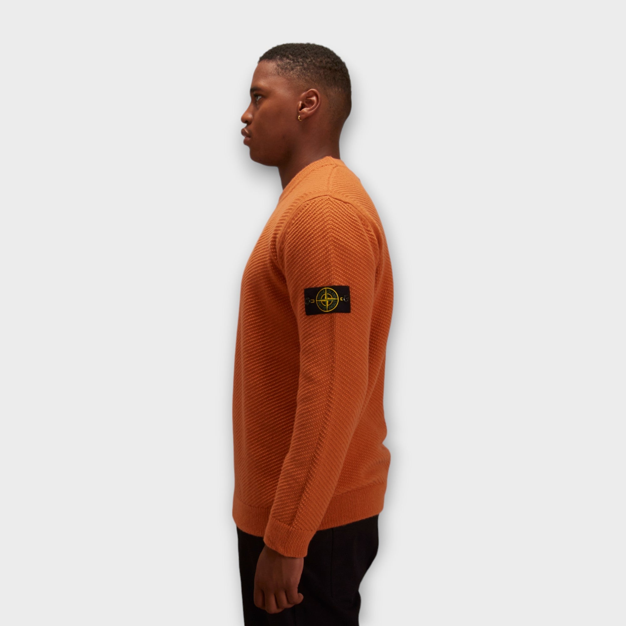 Orange stone island sweatshirt hotsell