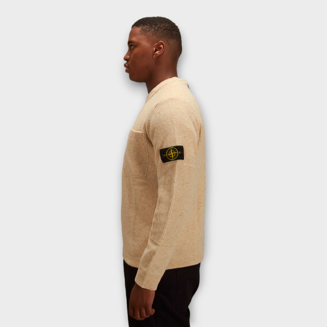 Stone Island 562B1 Pocket Knit In Sand