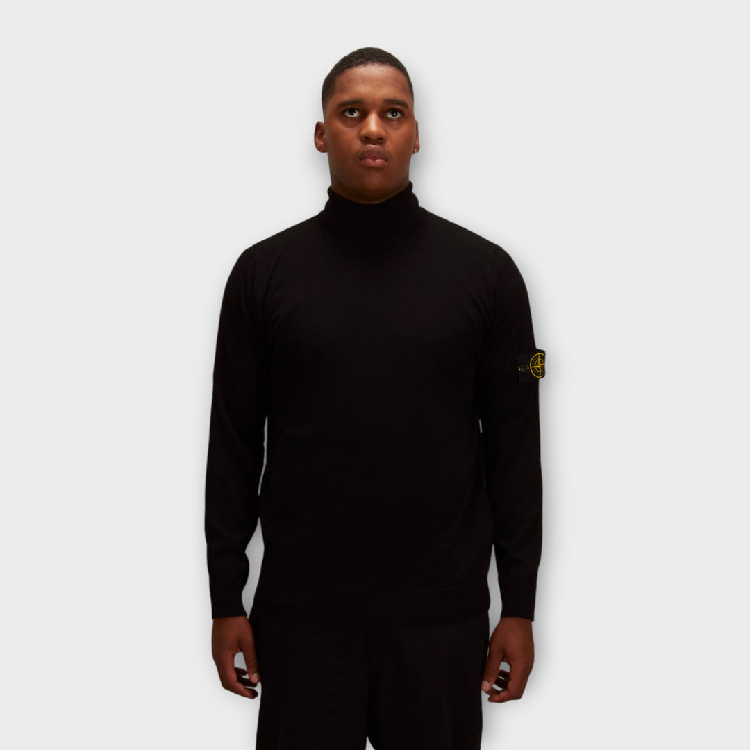 Stone Island 525C4 Strik Turtleneck I Sort