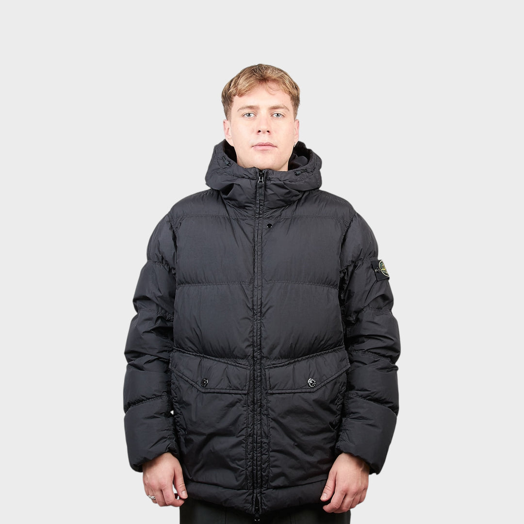 Stone Island vinterjakke til herre med hætte