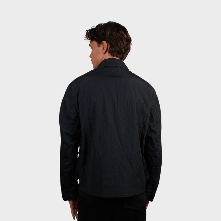 Stone Island Warp Rib Nylon-TC Jakke i Sort