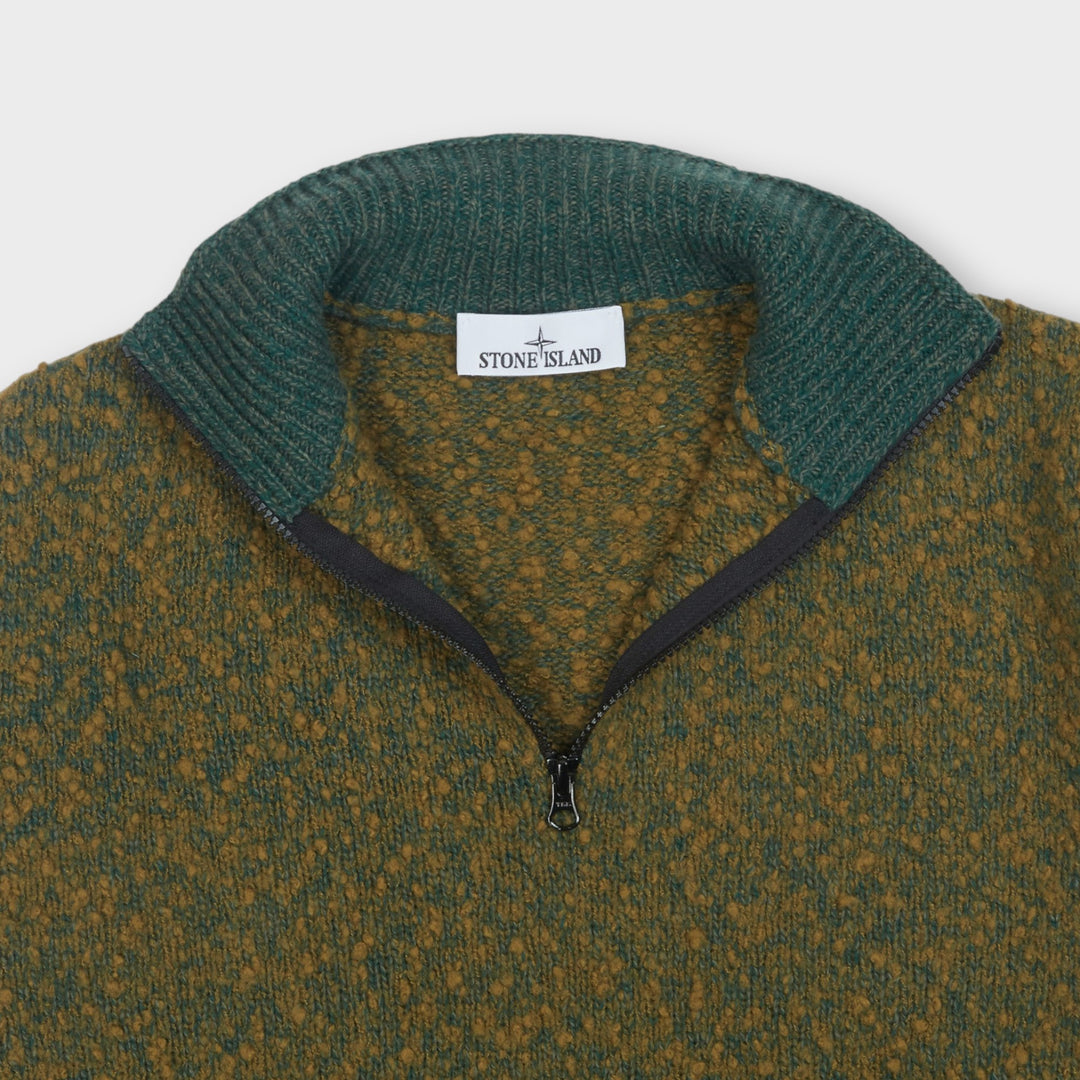 Stone Island half zip jumper i speckled wool nylon.