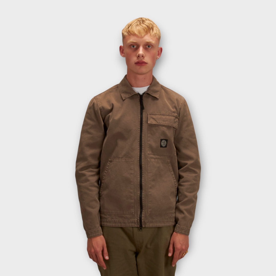 Stone Island 11501 Zip Overshirt I Brun