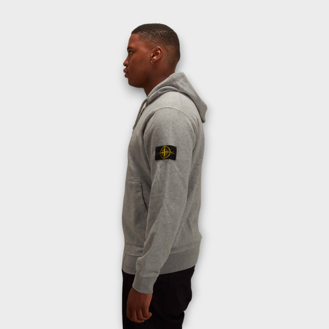 Stone Island 64251 Zip Hoodie In Grey