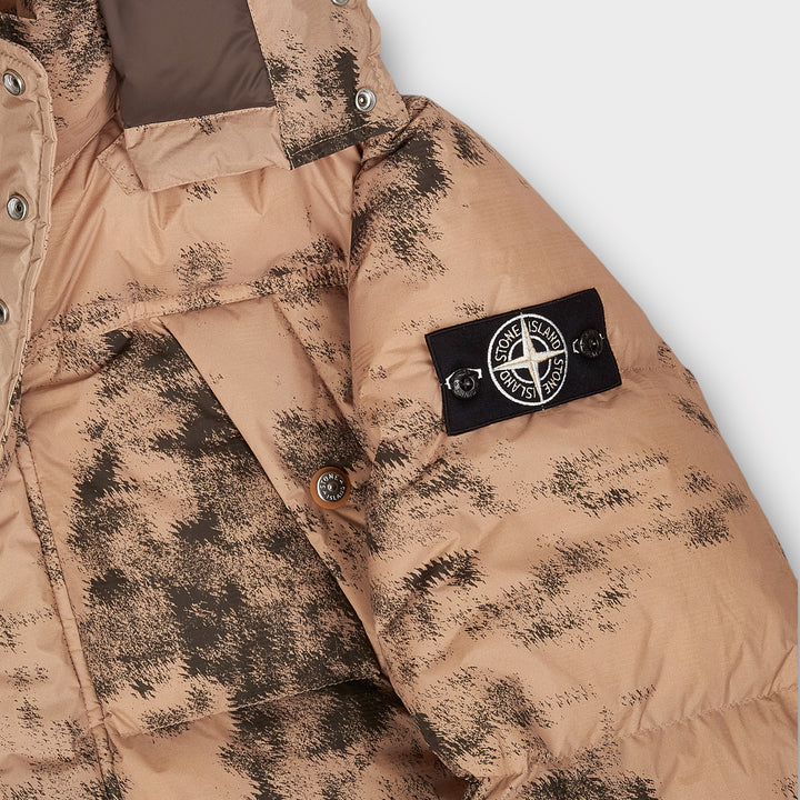 Stone Island 462E1 Ice Eart Mapping Camouflage jacket In sand