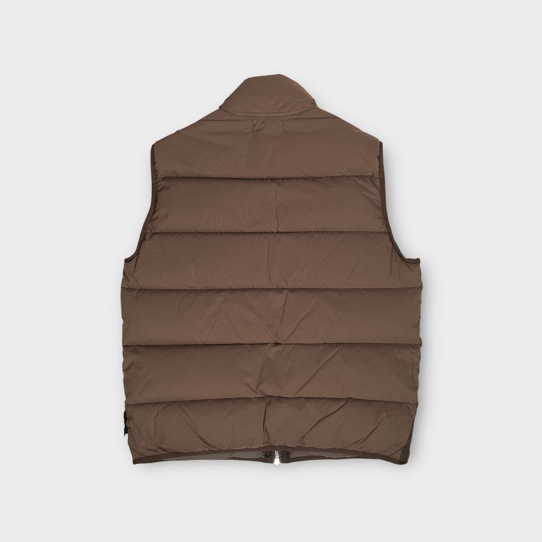 Stone Island G0828 Seamless Tunnyl Nylon Down-tc Vest I Brun