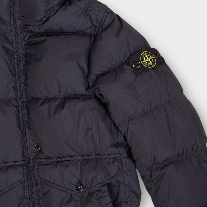 Stone Island 40723 Garment Dyed Crinkle Reps R-New Down In Navy