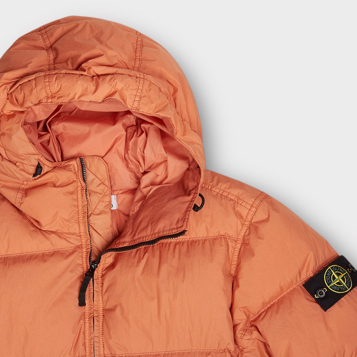 Stone Island 40723 Garment Dyed Crinkle Reps R-New Down In Orange