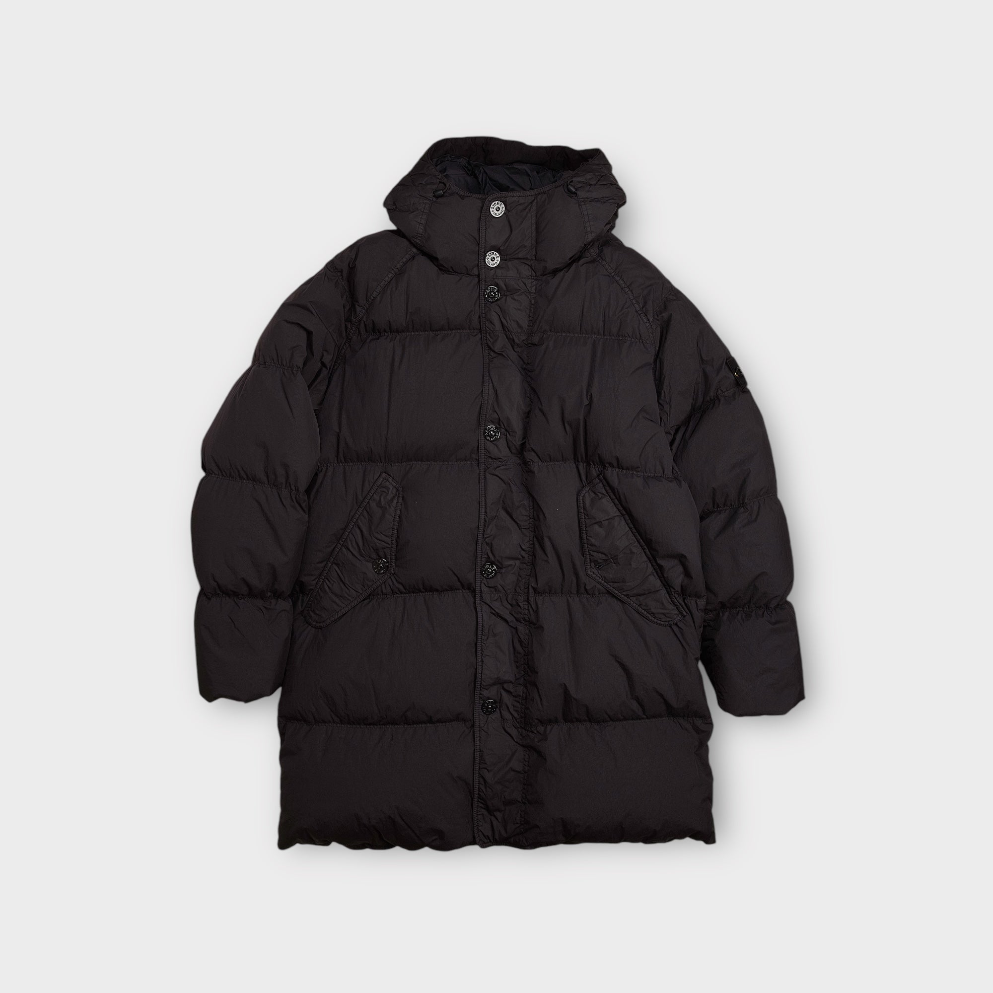 Stone Island 70123 Garment Dyed Crinkle Reps Down Jacket In Black Le fix