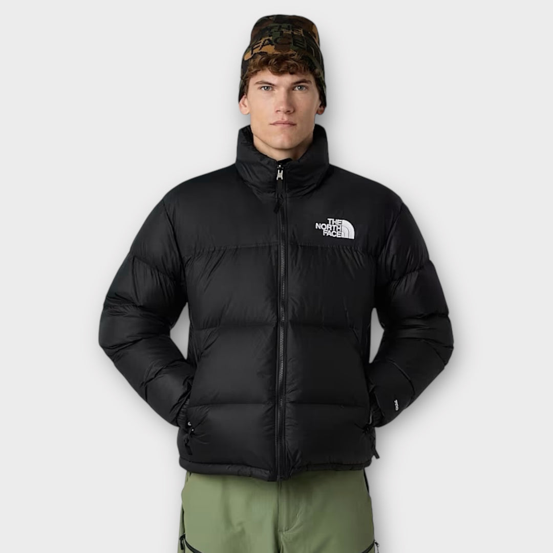 Sort The North Face Nuptse 1996 dunjakke med logo