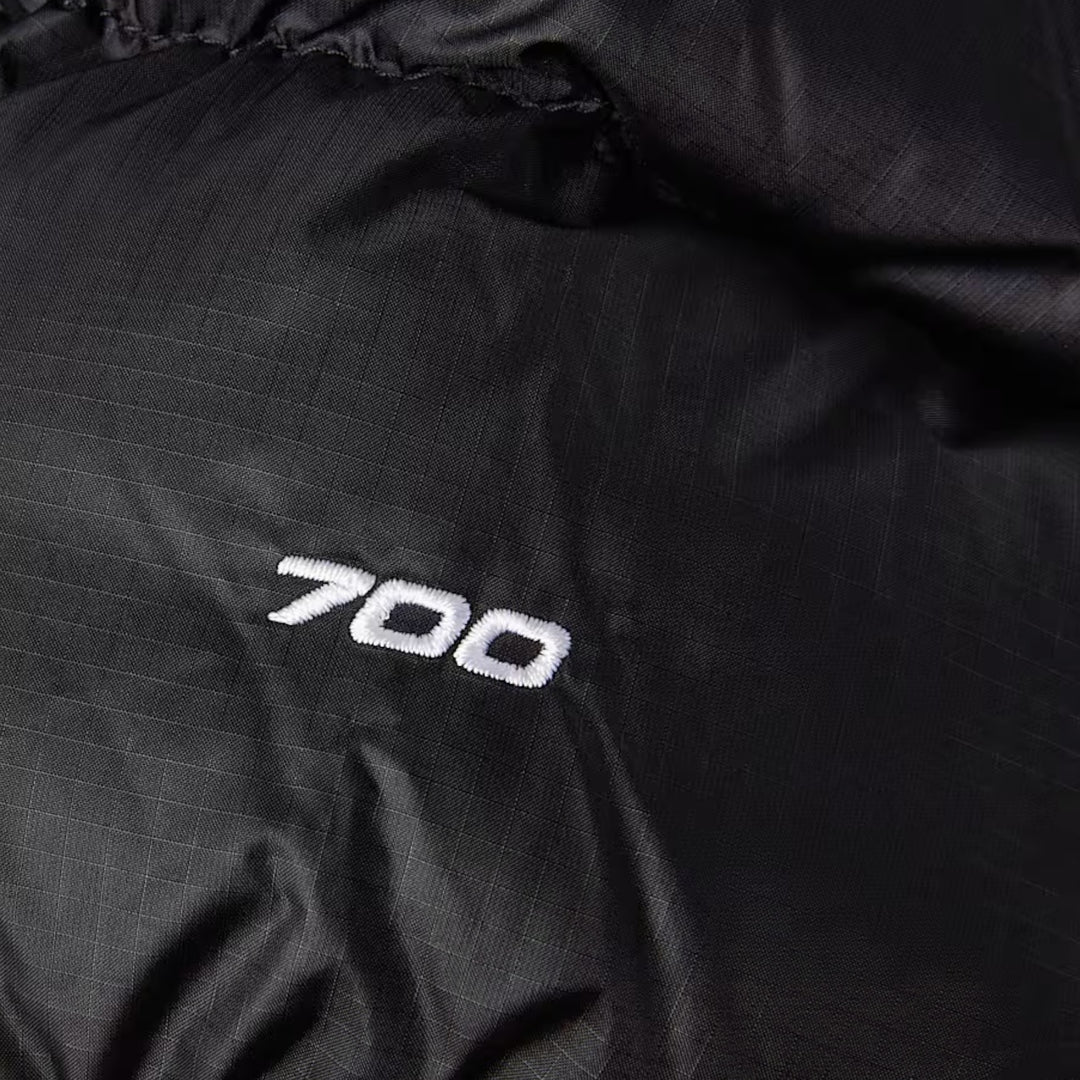 Sort The North Face Nuptse jakke set bagfra