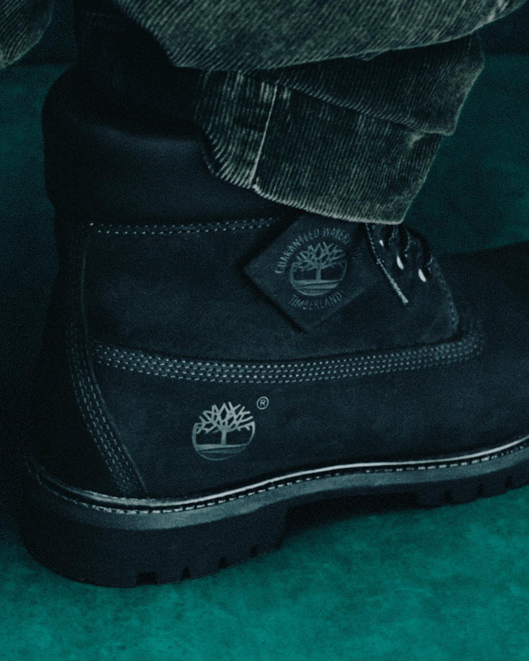 Close-up af Timberland Premium 6 Inch Støvle i sort