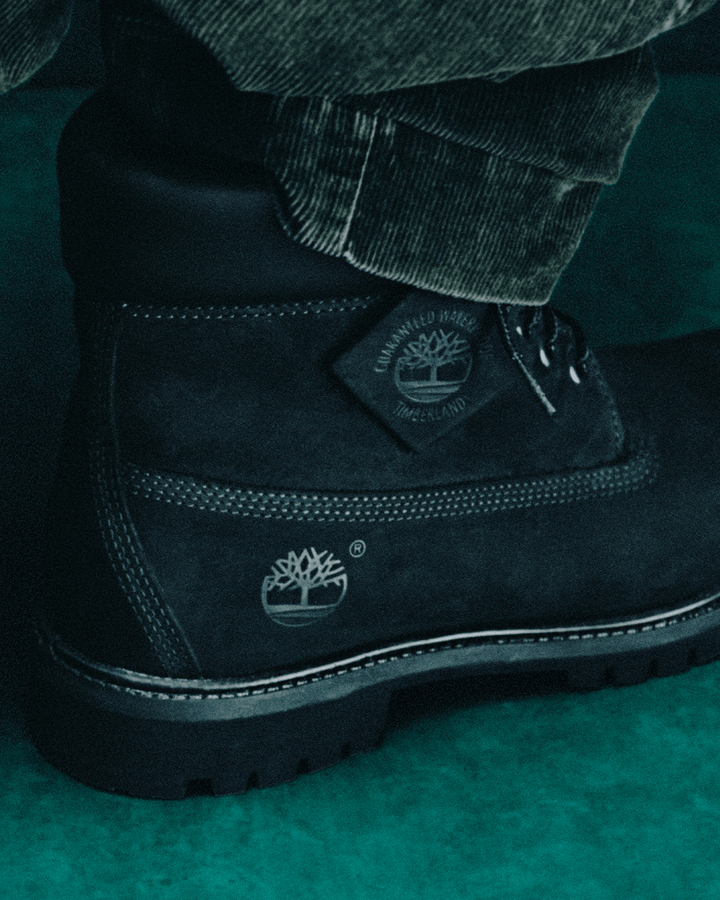 Close-up af Timberland Premium 6 Inch Støvle i sort