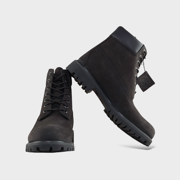 Timberland Premium 6 Inch Støvle i sort set fra siden og fronten