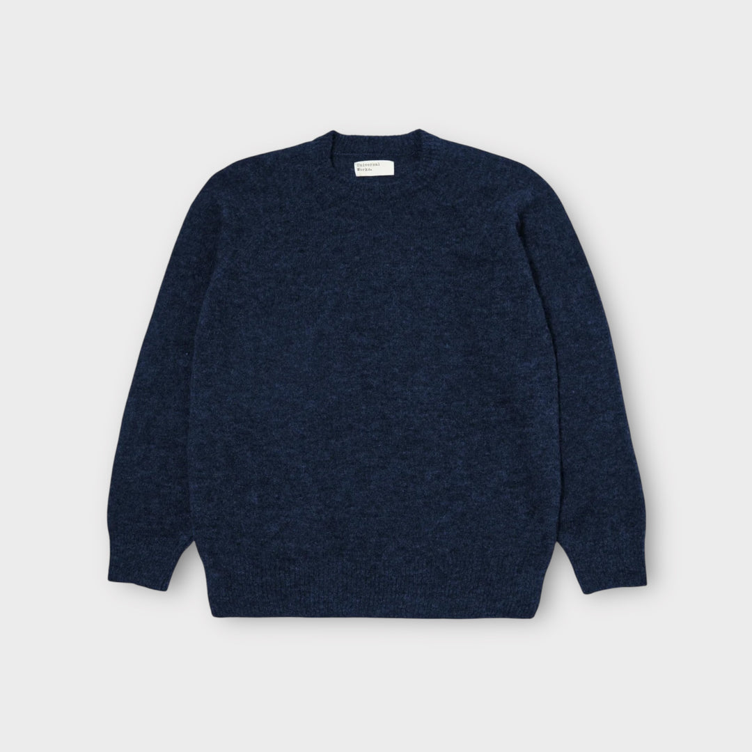 Detalje af Universal Works Alpaca Wool Strik i Navy