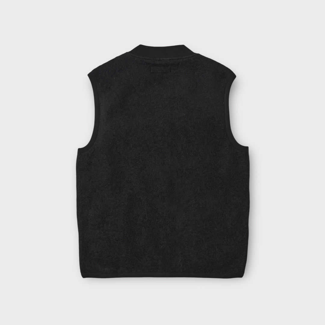 Detalje af Universal Works Wool Fleece Vest i Sort