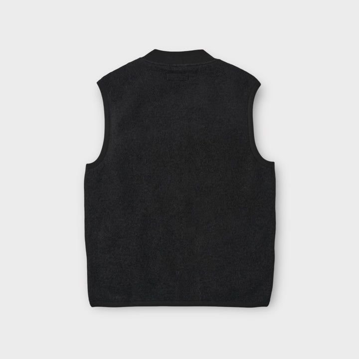 Detalje af Universal Works Wool Fleece Vest i Sort