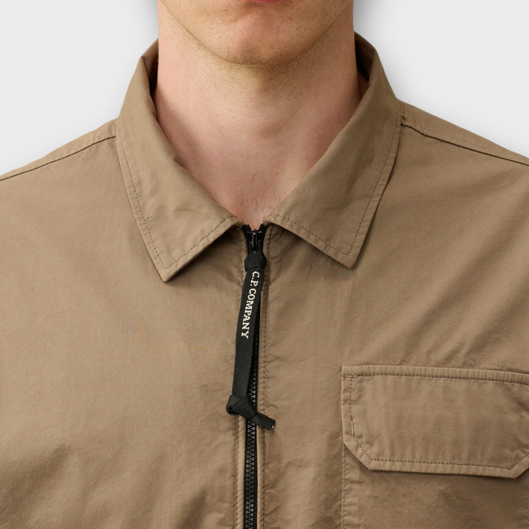 C.P. Company Zip Overshirt I Walnut