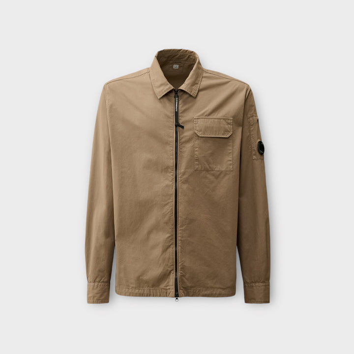 C.P. Company Zip Overshirt I Walnut