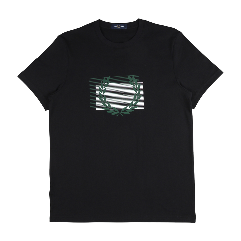 FRED PERRY GLITCHED GRAPHIC T-SHIRT - Le Fix
