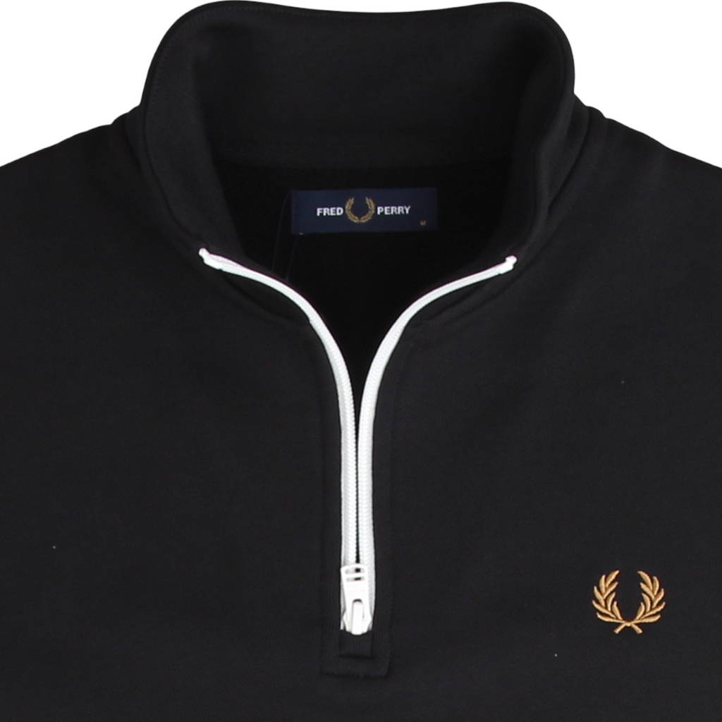 FRED PERRY CONTRAST HALF ZIP SWEAT - Le Fix
